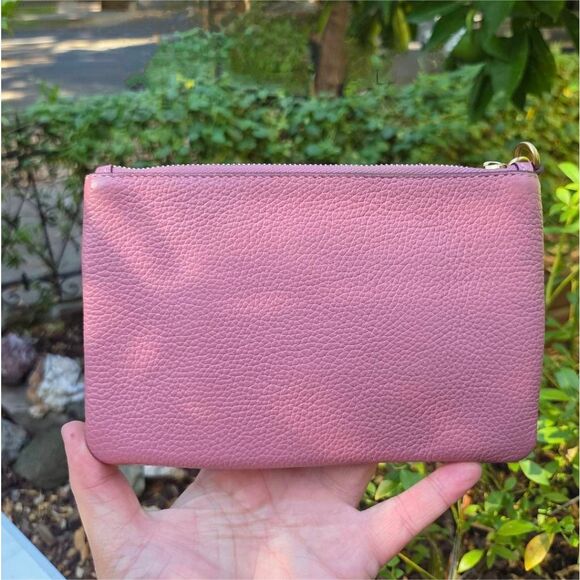 Coach Rivet Tea Rose Pink Sequins Floral Primrose Leather Wristlet (F31835) - Picture 7 of 10